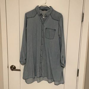 Denim shirt dress